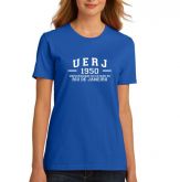 Camisa Universitária UERJ Baby Look Azul Royal