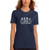 Camisa Universitária UERJ Baby Look Azul Marinho