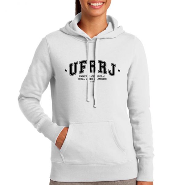 Moletom UFRRJ COM CURSO (costas) Unissex Branco