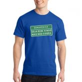 (G) Camisa "Mas Não Corra" Maculina Tamanho G Azul Royal
