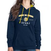 Moletom Azul/Amarelo Com Logo UFRRJ Bordado Unisex com curso