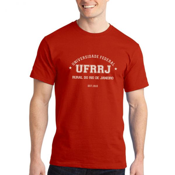 Camisa Universitária UFRRJ Masculina Vemelha