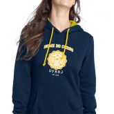 Moletom Azul/Amarelo UFRRJ Bordado Unisex com curso
