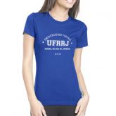Camisa Universitária UFRRJ Baby Look Azul Royal