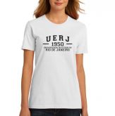 Camisa Universitária UERJ Baby Look Branca